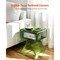 Acrylic Nightstand Side Table Green Clear Bedside Table with Shelf